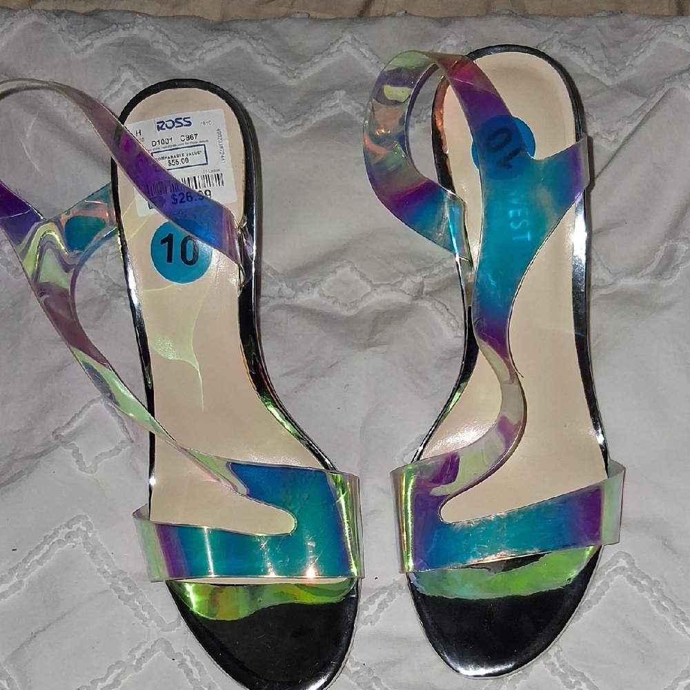 Nine West Iridescent Strappy Heels